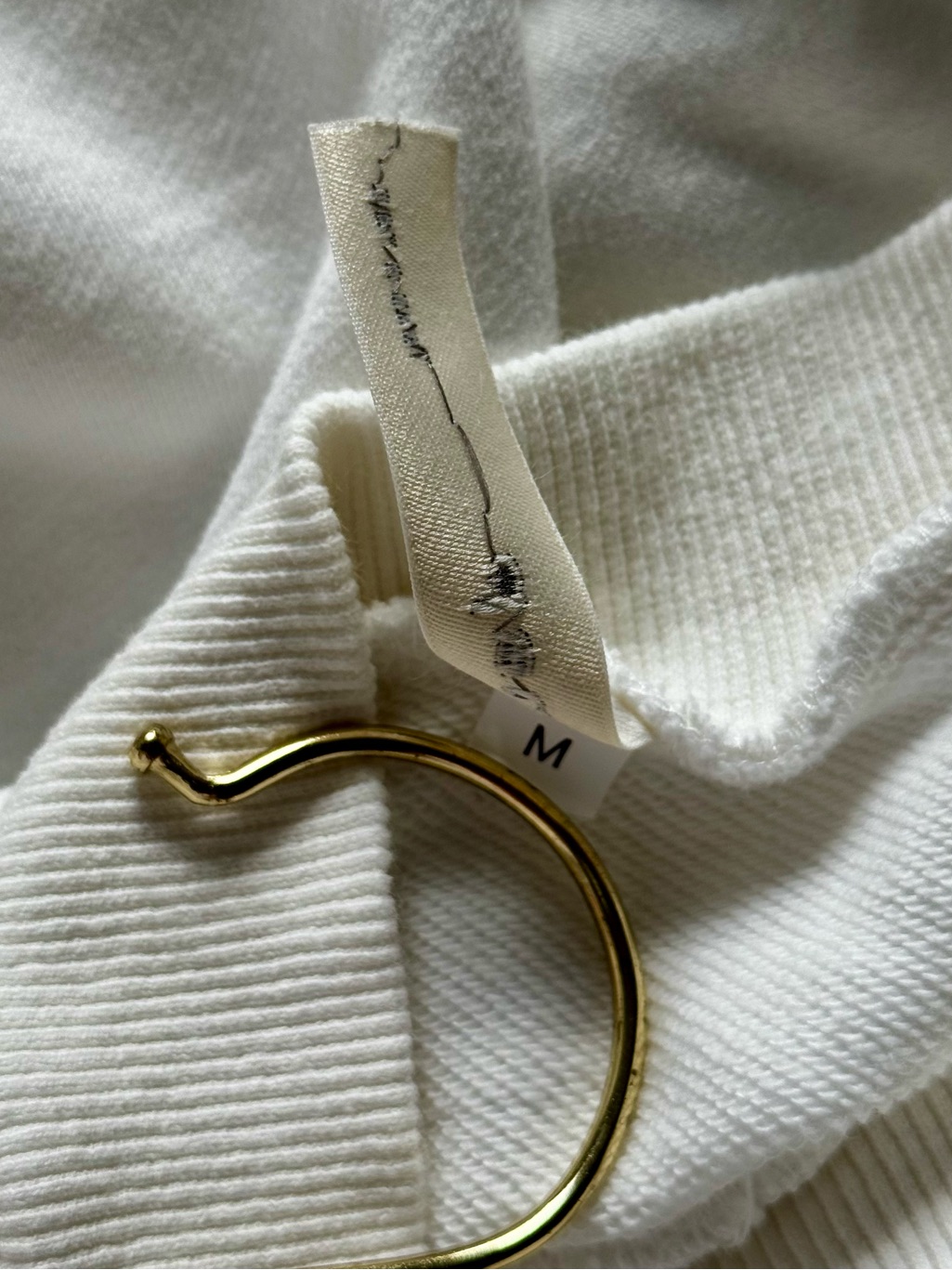 Nap Loungewear Terry Cropped Boxy Drawstring Hem Mock Neck Sweatshirt, White M — image 7 of 7